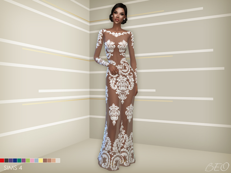 Anveay dress for The Sims 4 by BEO (2)